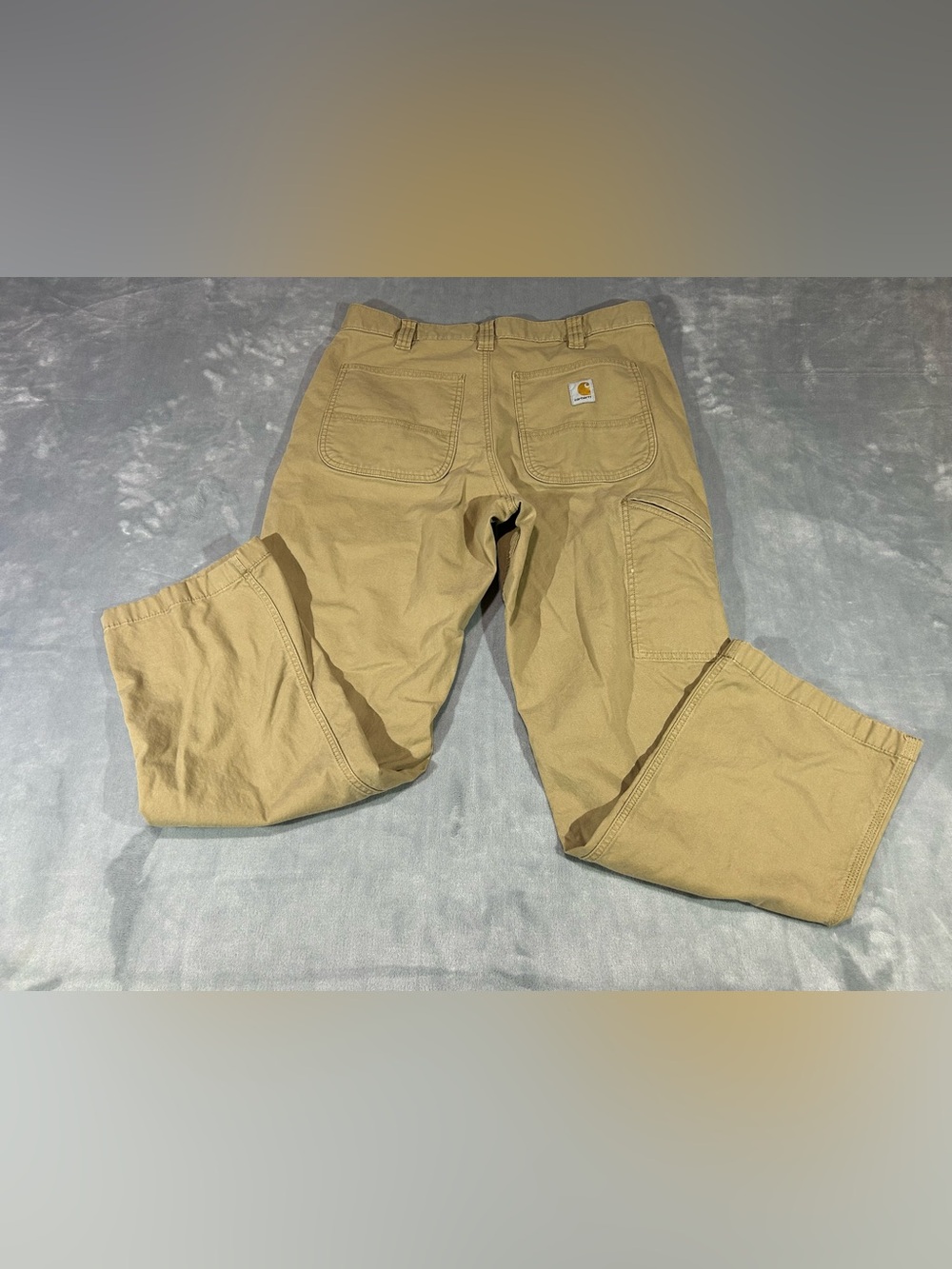 Carhartt Men Cargo Relaxed Fit Work Pants-34x32 Khaki - Picture 3 of 3